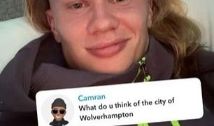 球迷问哈兰德对狼队所在城市的看法，哈兰德：想给我下套是吧